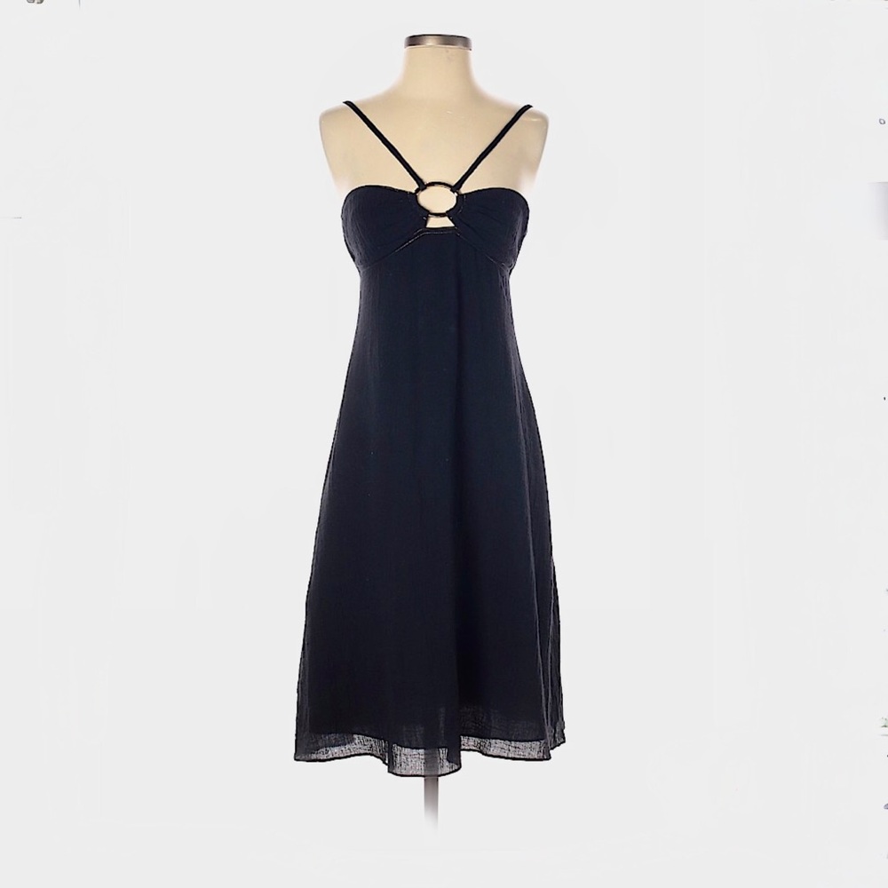 Lauren Moffat Little Black Dress Halter 0 Cotton